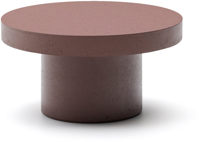 Aiguablava Журнальный столик терракотовый цементный Ø90 см