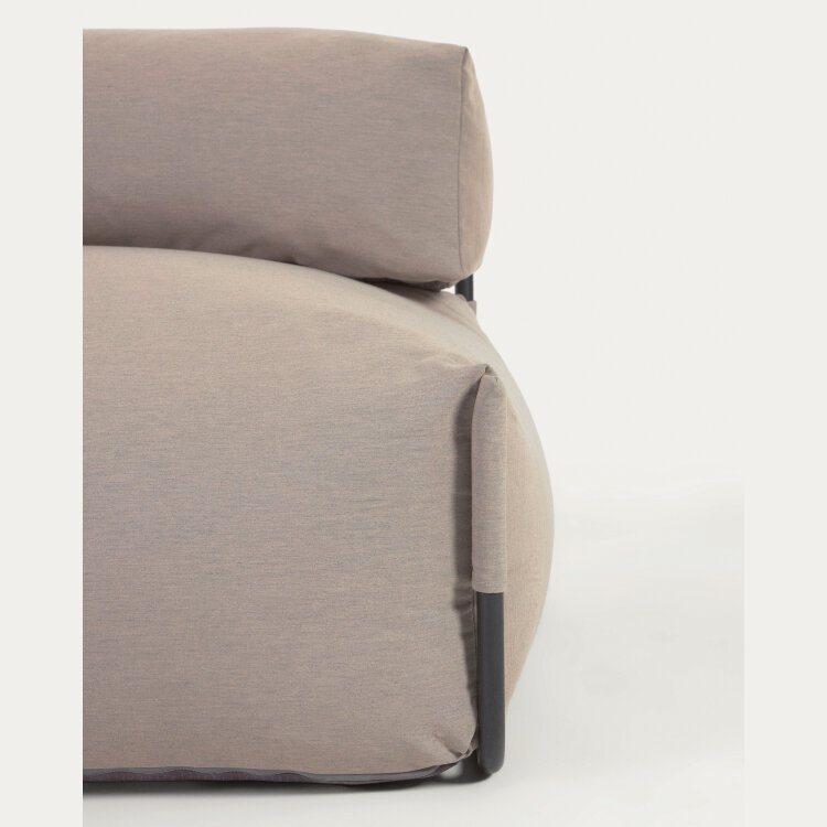 Square пуф квадратный со спинкой 101 x 101 см, бежевый, для садового модульного дивана