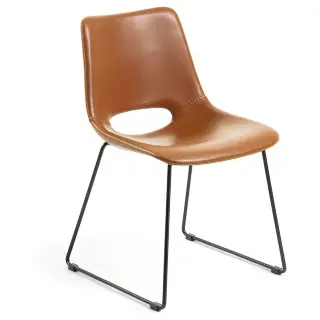 Стул Ziggy без подлокотников коричневый