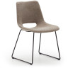 Zahara Стул коричневый с черными стальными ножками