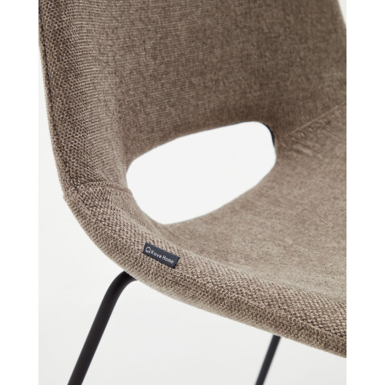 Zahara Стул коричневый с черными стальными ножками