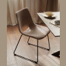 Zahara Стул коричневый с черными стальными ножками
