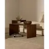 Litto Журнальный столик из шпона ореха с отделкой натурального цвета, 90 x 45 см