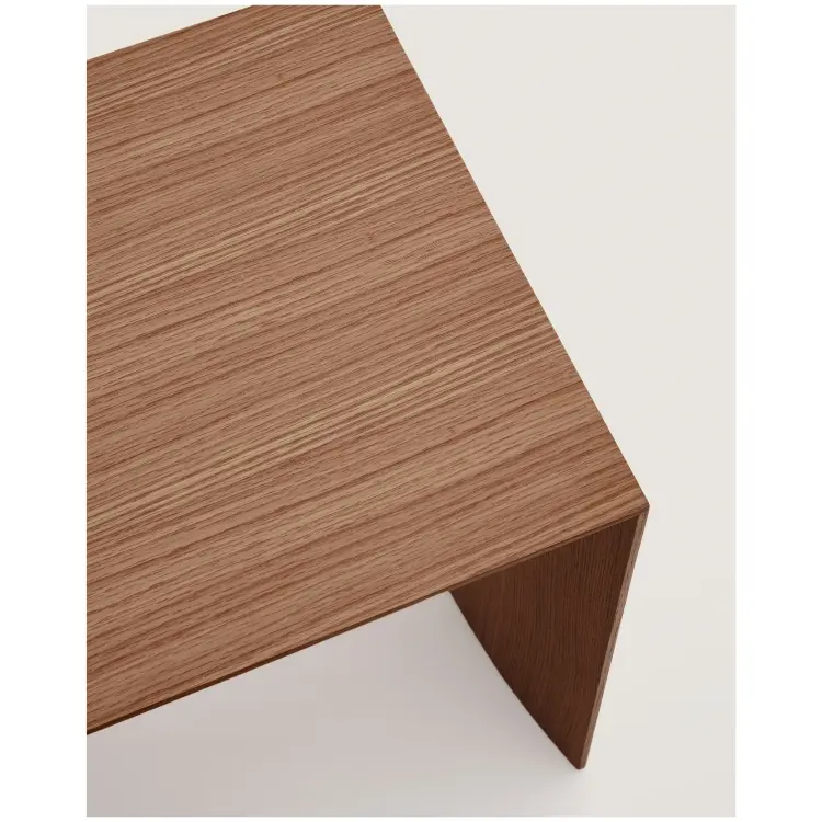 Litto Журнальный столик из шпона ореха с отделкой натурального цвета, 90 x 45 см