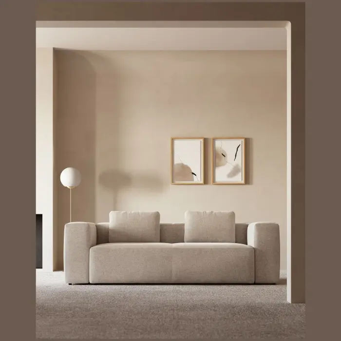 Диван 3-местный Blok бежевый