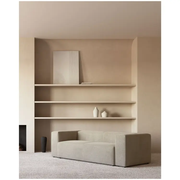 Диван 3-местный Blok бежевый