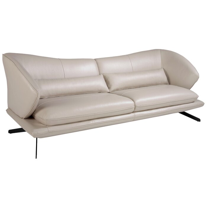 Диван 3-х местный 6146/KF2157-3P-M5652 кожаный с декоративными подушками