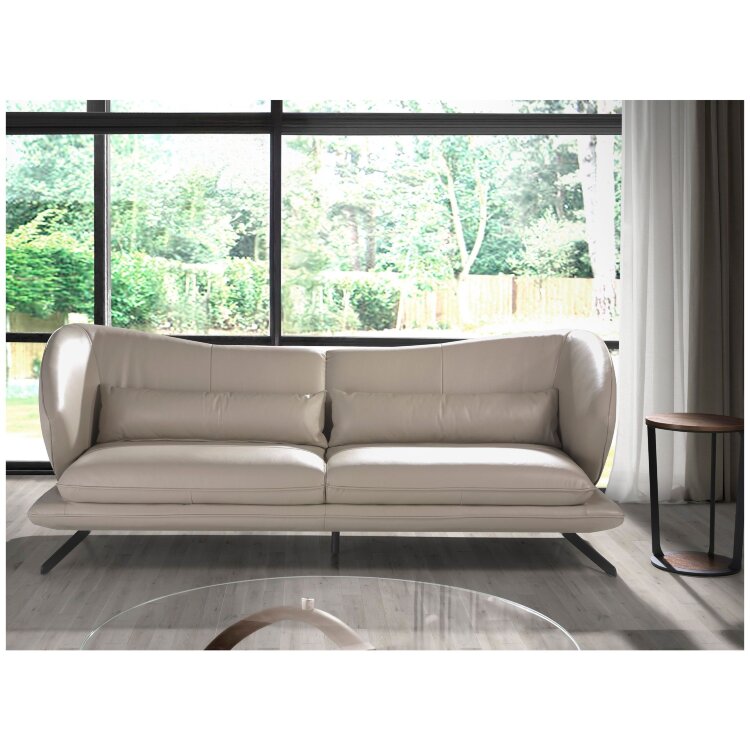 Диван 3-х местный 6146/KF2157-3P-M5652 кожаный с декоративными подушками