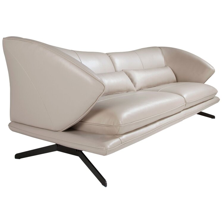 Диван 3-х местный 6146/KF2157-3P-M5652 кожаный с декоративными подушками