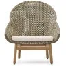 Кресло Olbia с высокой спинкой из искусственного ротанга и массива тика
