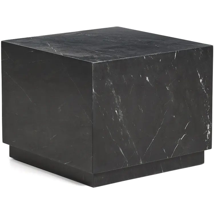 Журнальный столик Sorein из черного мрамора 50 x 50 см