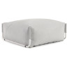 Square пуф квадратный  101 x 101 см, светло-серый, белый алюминий, для садового модульного дивана