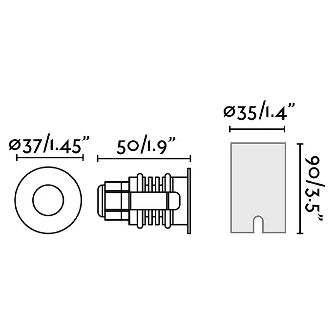 Встраиваемый светильник Grund ландшафтный черный