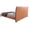 Кровать 7158/GC2015B коричневая из экокожи 180 x 200