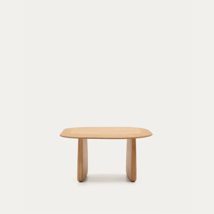 Журнальный столик Pirita из массива дуба в натуральной отделке, 70,6 x 70