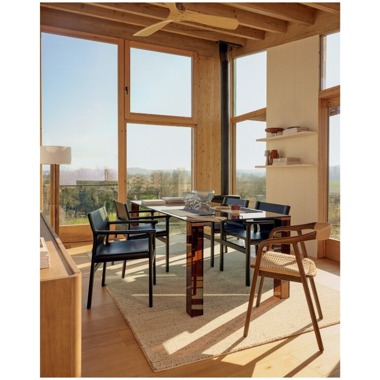 Стол Adularia из коричневого закаленного стекла 200 x 100 см