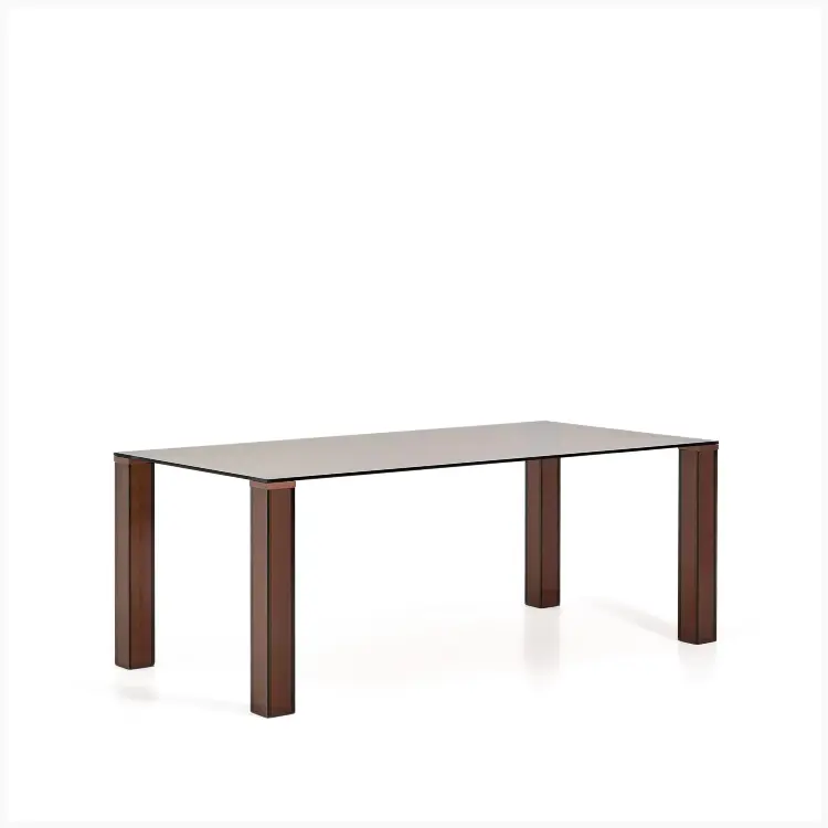 Стол Adularia из коричневого закаленного стекла 200 x 100 см