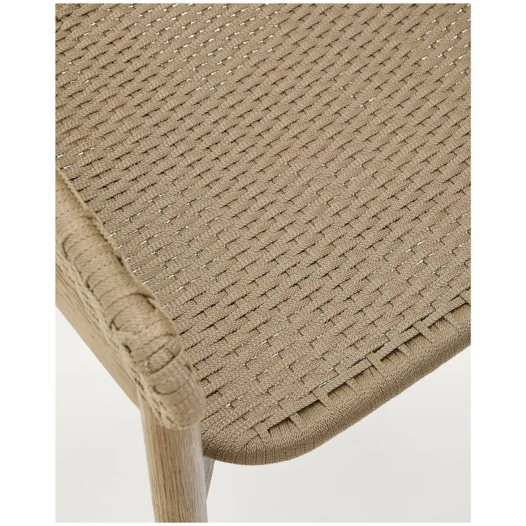 Комплект садовой мебели Sori стол и 4 стула Arinella из акации и бежевой веревки