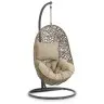 Florina Подвесное кресло с темно-серой ножкой коричневое