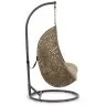 Florina Подвесное кресло с темно-серой ножкой коричневое