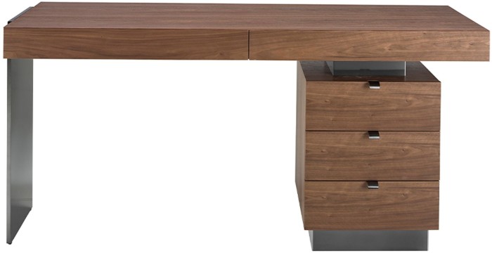 Офисный стол 3237/MQ2101DK из ореха и стали