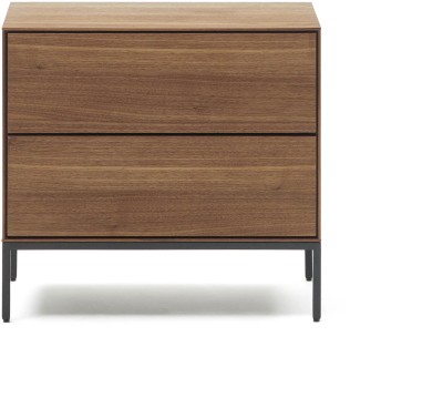 Vedrana Прикроватная тумба из орехового шпона со стальными ножками 60 x 55 см