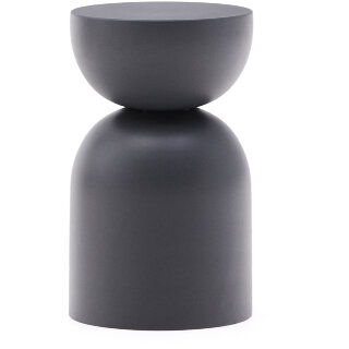 Приставной столик Rachell металл с серой окраской Ø30,5 см