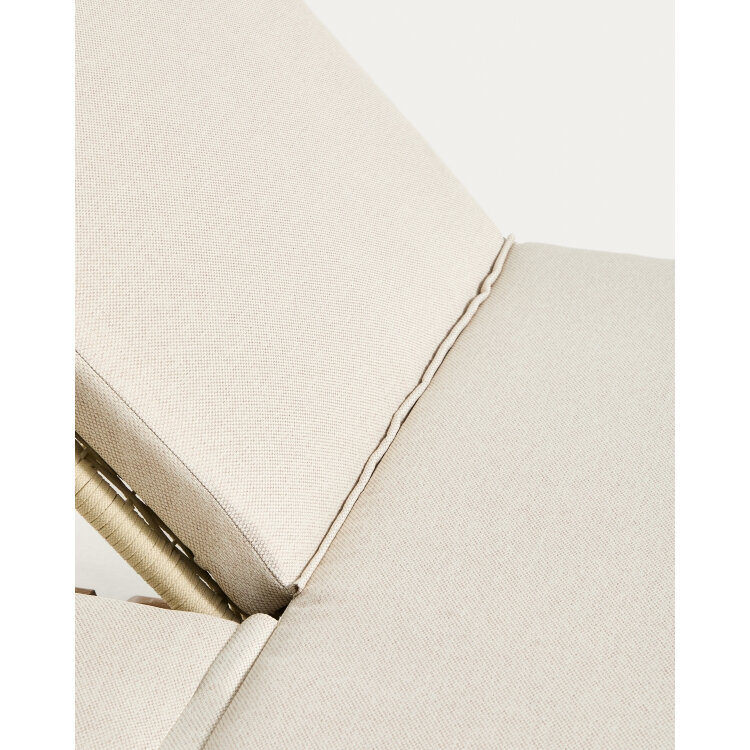 Двойной шезлонг Alipa из массива акации и веревки цвета экрю