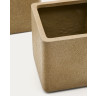 Набор из 2 кашпо Minoa горчичного цвета из песчаника 44 x 44 см