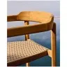 Стул Icaro из массива тикового дерева с натуральной отделкой и веревочным шнуром