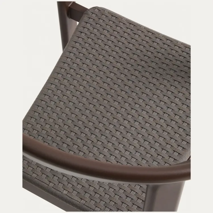 Комплект садовой мебели Erice стол и 4 стула из коричневого алюминия и веревки