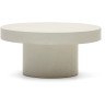 Aiguablava Круглый журнальный столик из белого цемента Ø 90 см