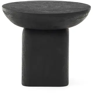 Ovak Приставной столик из акации с чёрной отделкой Ø50 см