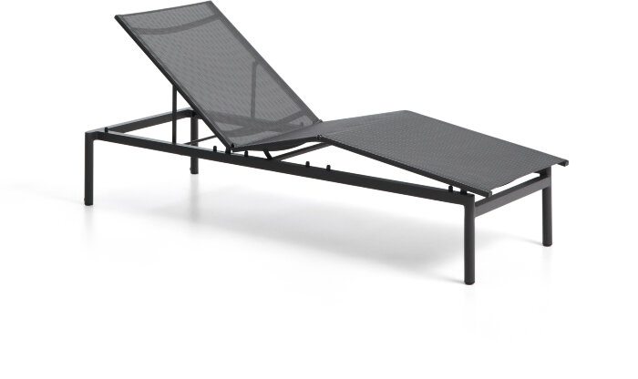 Шезлонг Lesina из алюминия и ткани графитового цвета