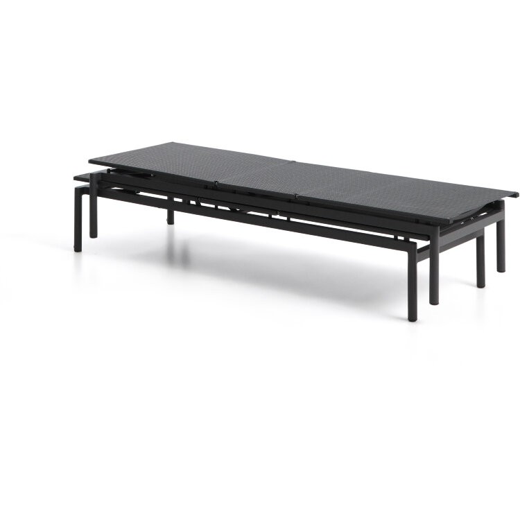 Шезлонг Lesina из алюминия и ткани графитового цвета