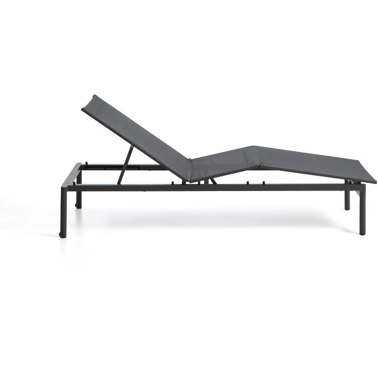 Шезлонг Lesina из алюминия и ткани графитового цвета