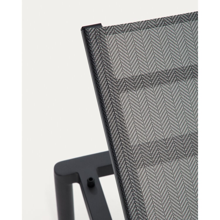 Шезлонг Lesina из алюминия и ткани графитового цвета