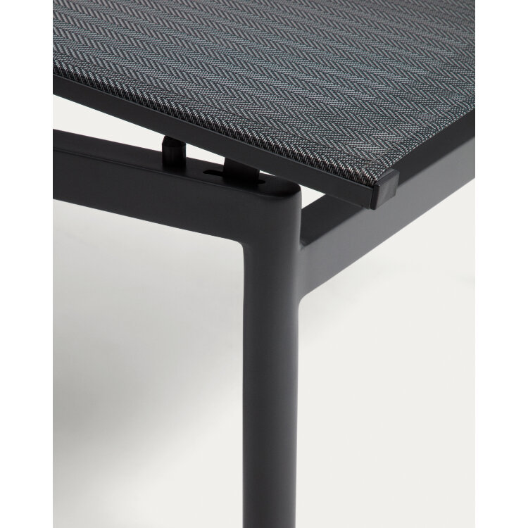 Шезлонг Lesina из алюминия и ткани графитового цвета