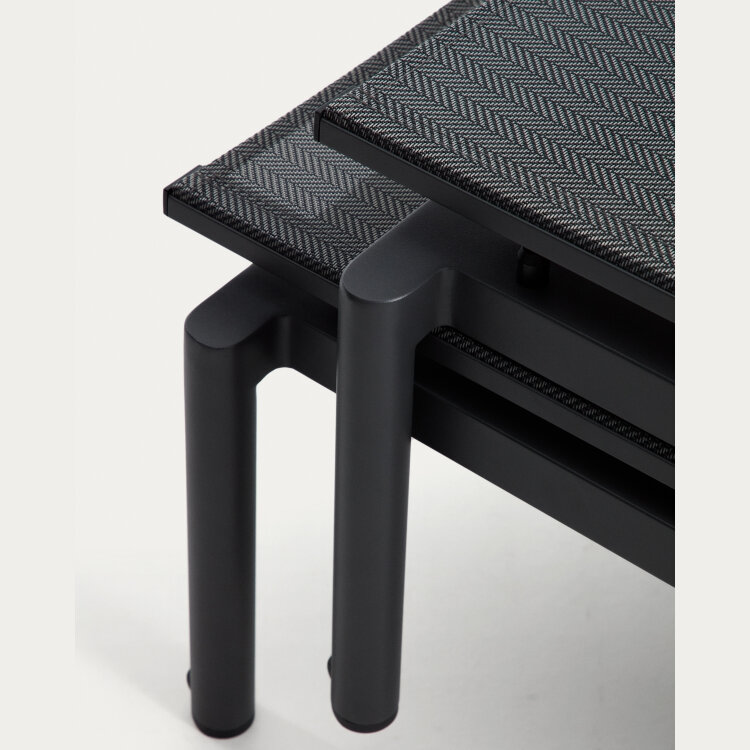 Шезлонг Lesina из алюминия и ткани графитового цвета