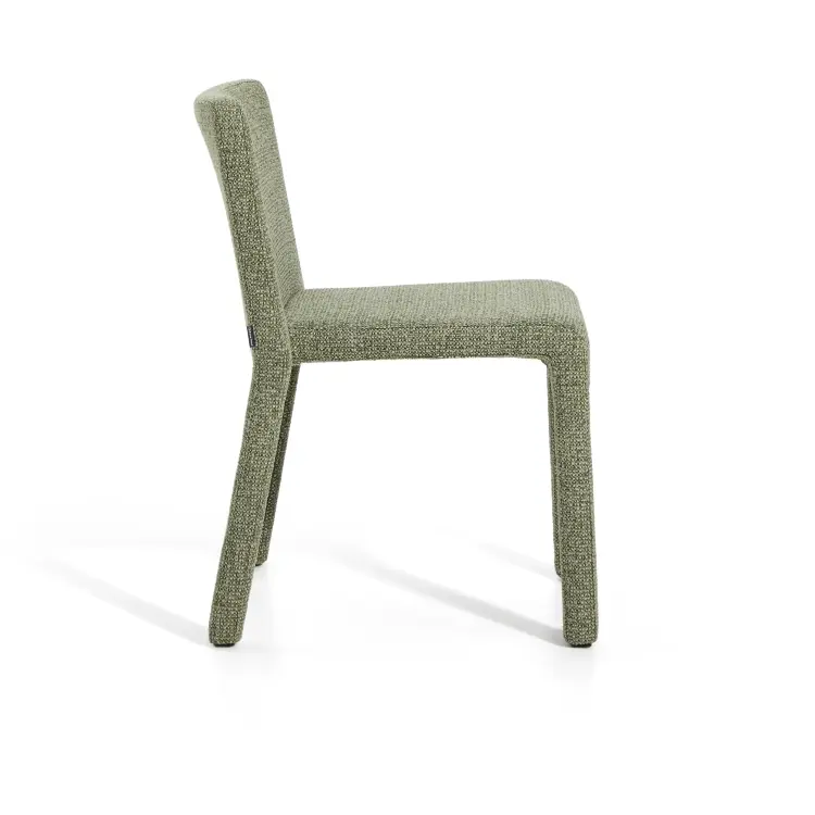 Штабелируемый стул Loria из зелёного шенилла