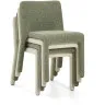 Штабелируемый стул Loria из зелёного шенилла