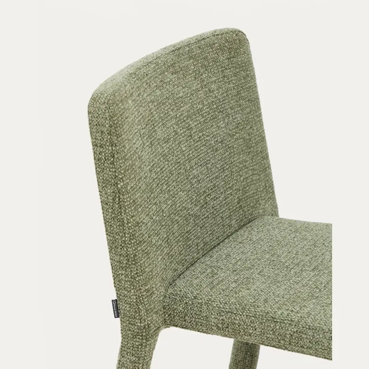 Штабелируемый стул Loria из зелёного шенилла