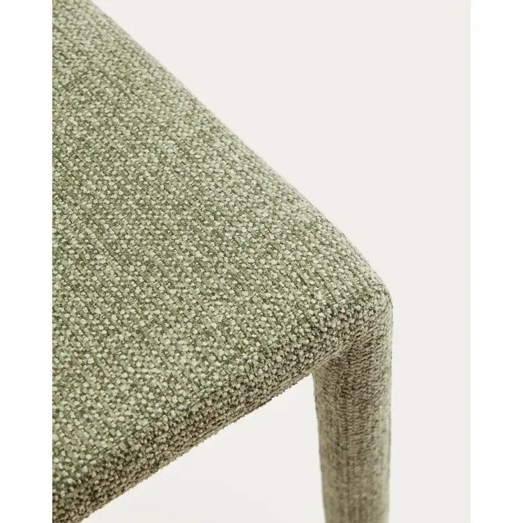 Штабелируемый стул Loria из зелёного шенилла