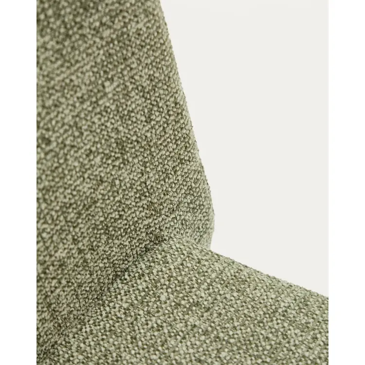 Штабелируемый стул Loria из зелёного шенилла