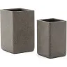 Набор из 2 высоких кашпо Minoa коричневого цвета из песчаника 44 x 44 см