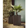 Набор из 2 высоких кашпо Minoa коричневого цвета из песчаника 44 x 44 см