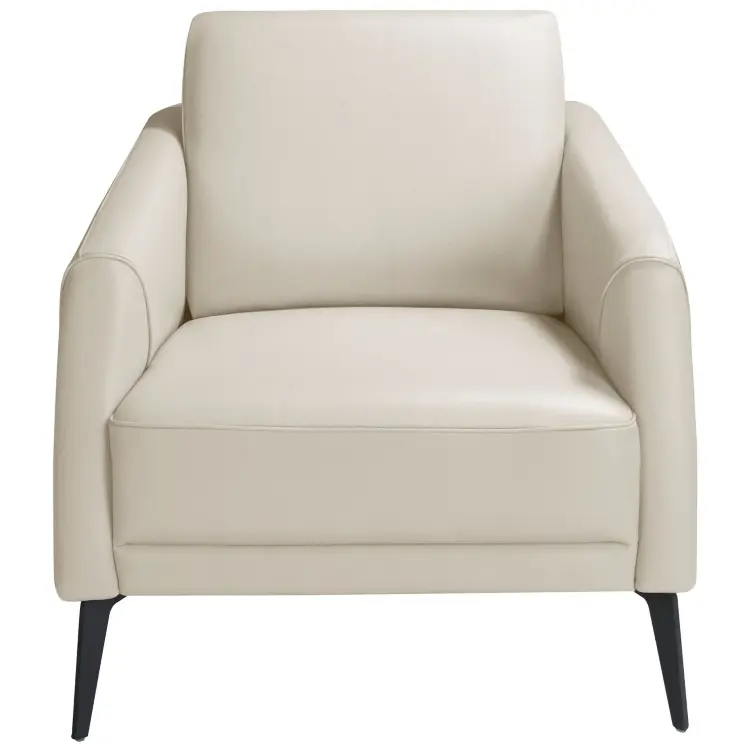 Кресло 5094/KF-A051-M5652 кожаное с черными стальными ножками