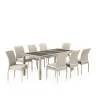 Комплект плетеной мебели T365/Y380C-W85 Latte (8+1) + подушки
