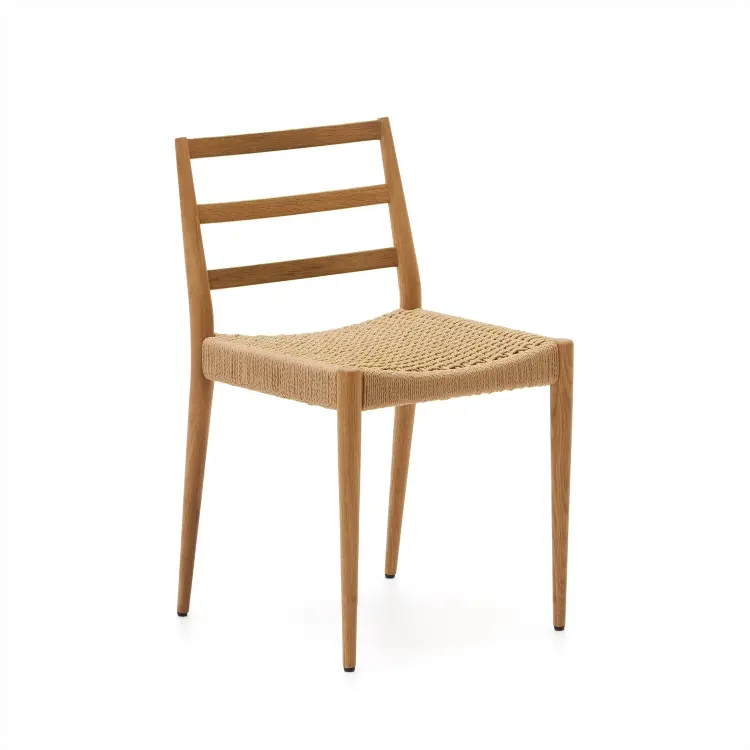 Analy Стул из массива дуба с натуральной отделкой и сиденьем из 100% веревки