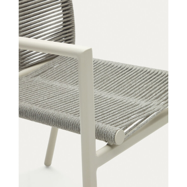 Culip Садовый стул из алюминия и шнура в белом цвете